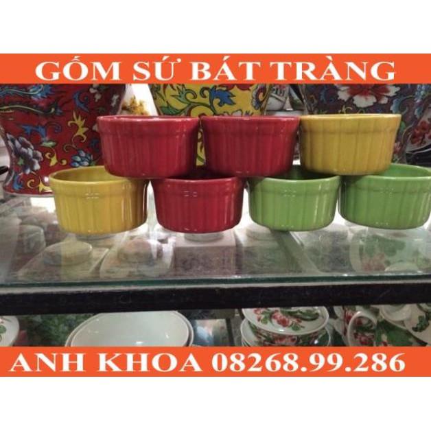 10 Cốc làm caramen - Gốm sứ Bát Tràng Anh Khoa