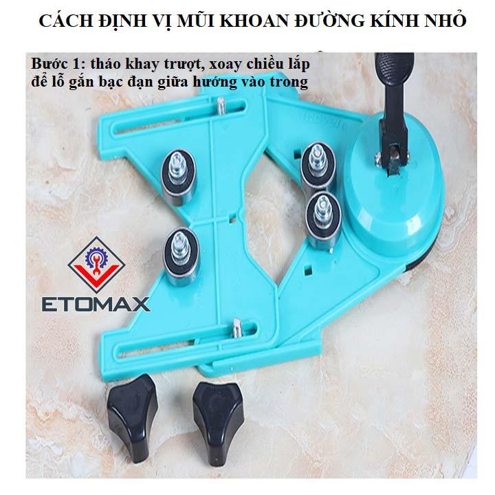 Bộ cữ định vị lỗ khoan trên gạch men, kính