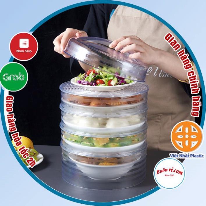 Lồng bàn đa năng 5 tầng Việt Nhật, Lồng bàn giữ nhiệt, Khay đậy thức ăn thiết kế hiện đại bền đẹp  -Br 01273