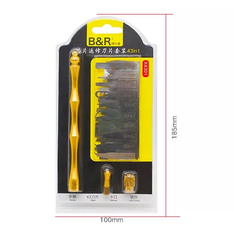 Bộ dao đục, tách iC, cạo keo B&R X4301