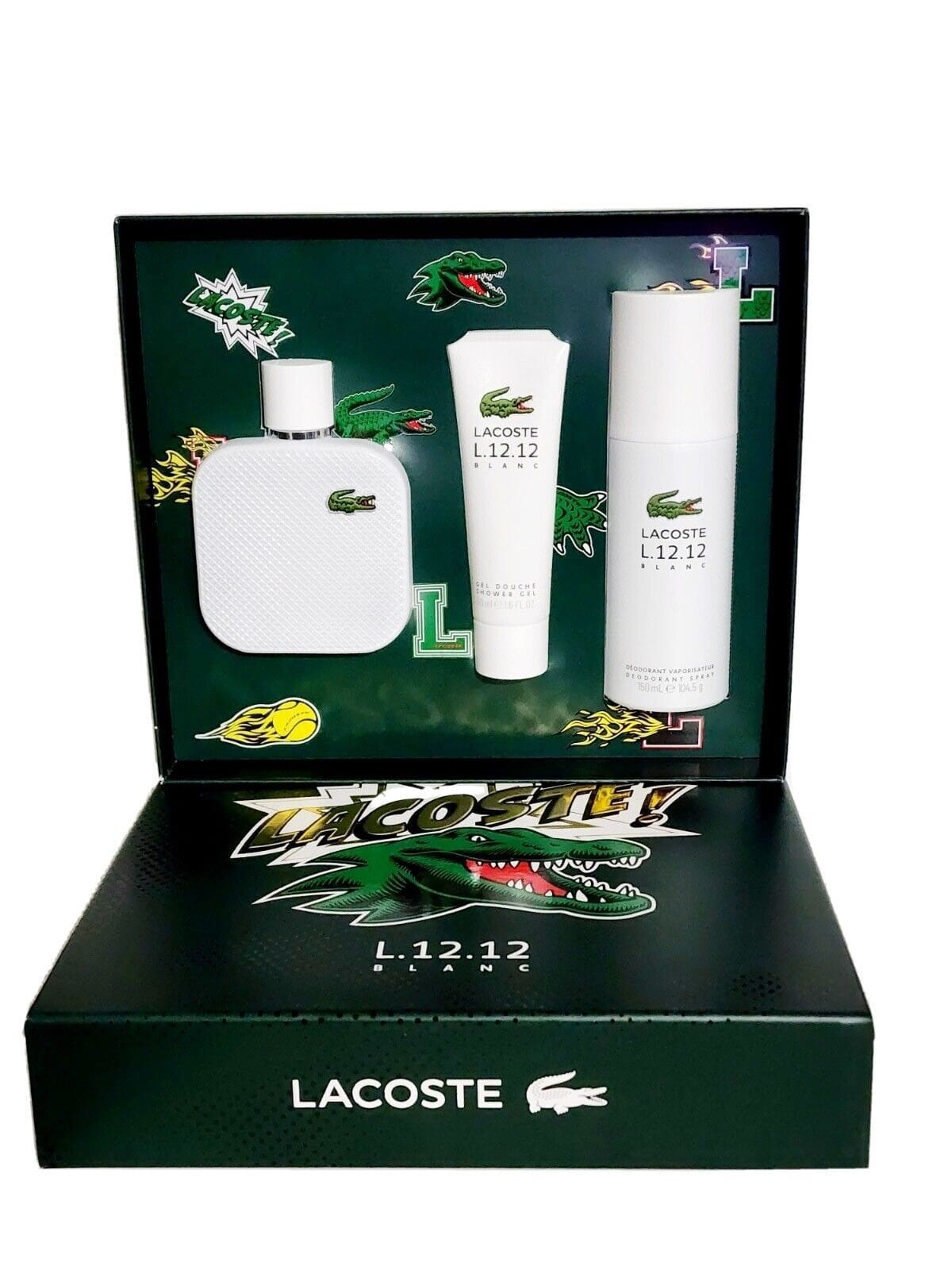 Bộ Nước Hoa Nam Lacoste Eau de Lacoste L.12.12 Blanc EDT Gift Set