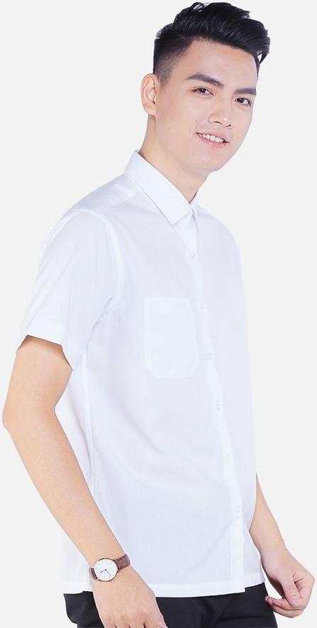 Áo sơ mi nam cộc tay nam công sở Aligro màu trắng ALGS-C101