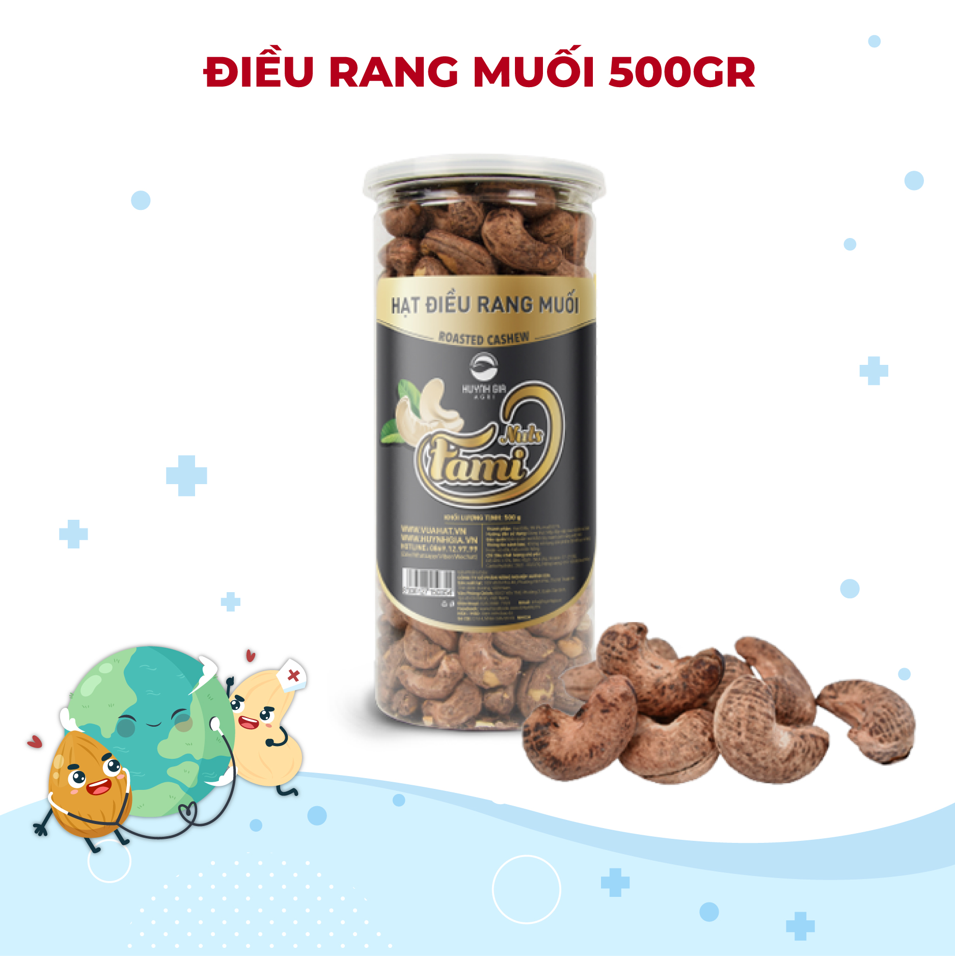 Hạt Điều Rang Muối Vỏ Lụa Fami