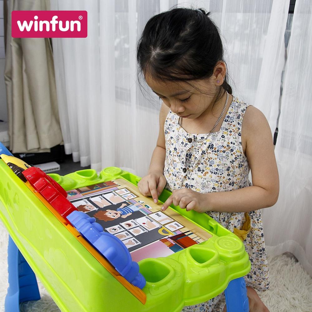 Bộ bàn ghế hỗ trợ học tập và vui chơi cho bé, nhiều hiệu ứng và bài học hấp dẫn Winfun 1207 - Hàng chính hãng