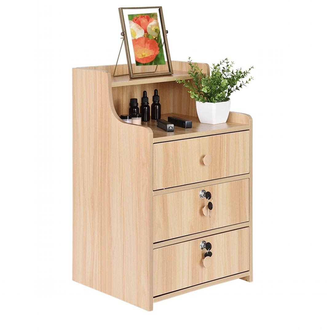 Kệ gỗ đầu giường hiện đại SMLIFE Nachmo | Gỗ MDF dày 17mm chống ẩm | D40xR34xC60cm