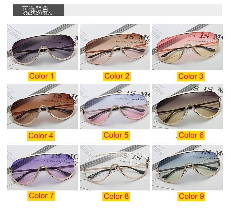 Sắc Màu đại dương Kính Mát Nữ Trong Suốt Gradient Không Gọng Kính Mát Mặt Nạ Kính Nữ Kính Chống Nắng Trên Có Kích Thước Kính Mát Nữ