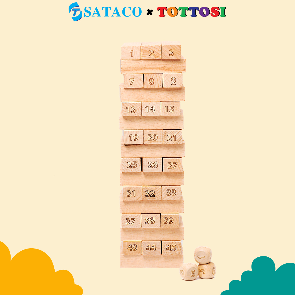 Tháp gỗ 48 thanh gỗ SATACOxTOTTOSI, Bộ rút gỗ cho cả gia đình