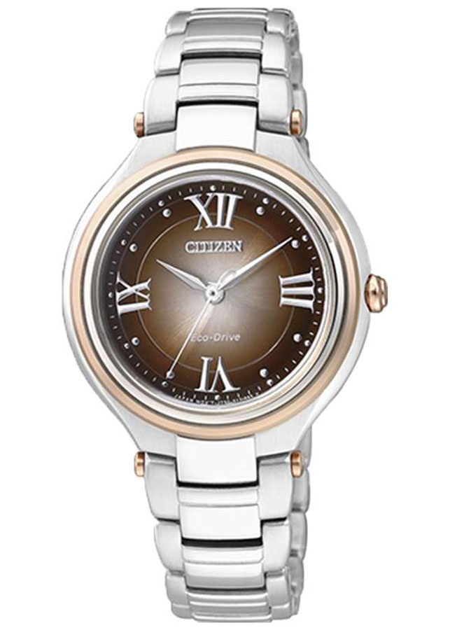 Đồng Hồ Nữ Citizen Dây Thép Không Gỉ FE2047-51W - Mặt Nâu (Sapphire)