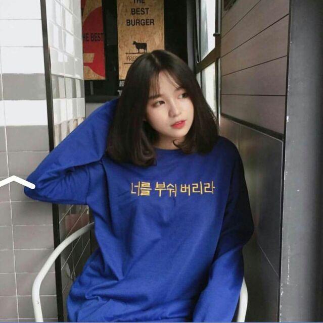 Sweater chữ Hàn form nam nữ đều đựơc