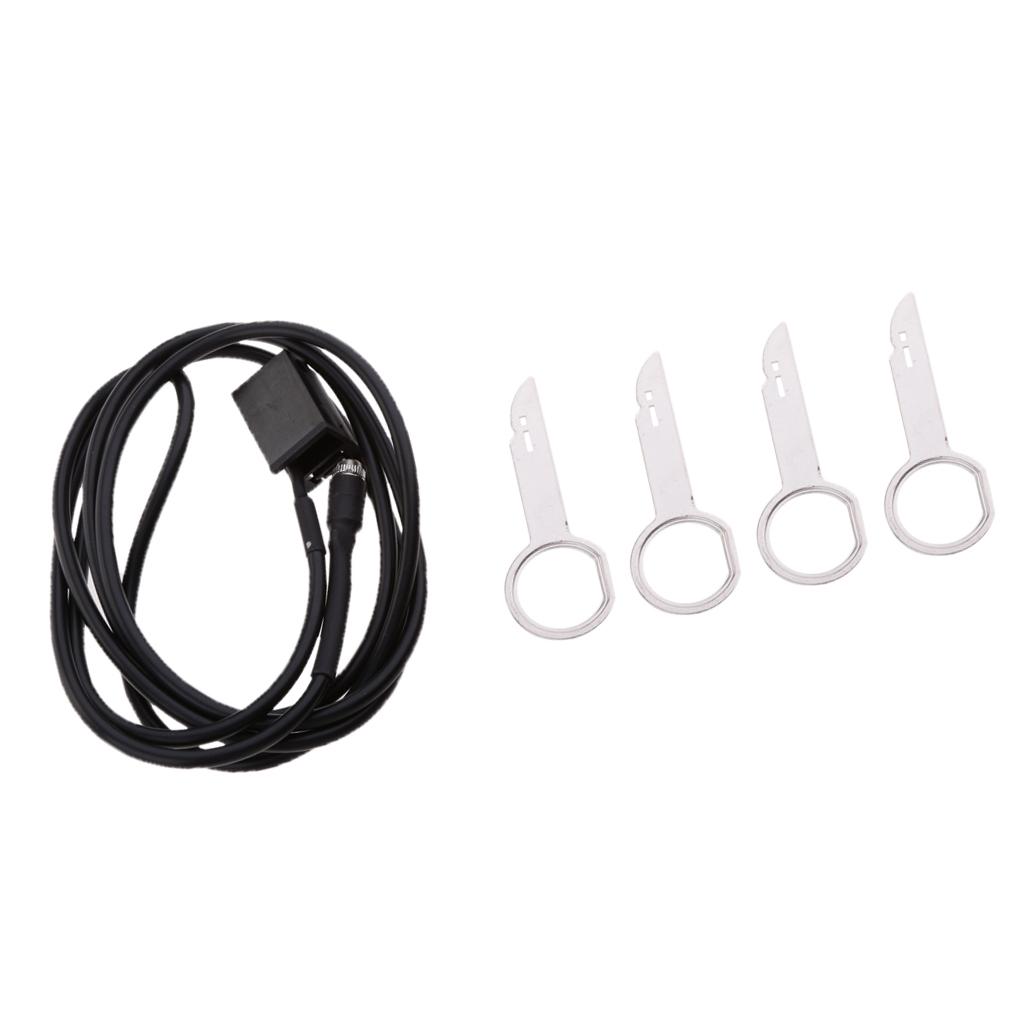 3.5mm Female 150cm 6000 CD MP3 Input Car Aux Audio Adapter Cable For Ford