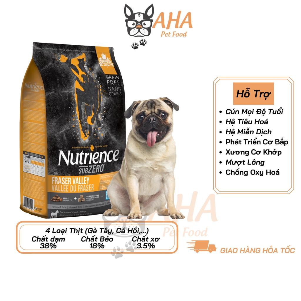 Thức Ăn Hạt Cho Chó Pug Nutrience Subzero Da Lông Bóng Mượt Bao 500g - 6 Loại Thịt Cá, Rau Củ, Trái Cây