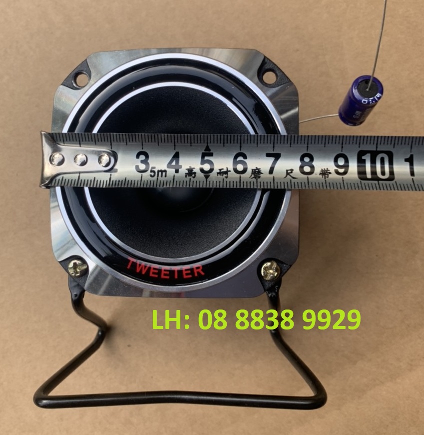CẶP CỦ LOA TREBLE PIONER MẶT SẮT VUÔNG + CHÂN + TỤ 2.2MF 250V CAO CẤP - GIÁ 2 LOA