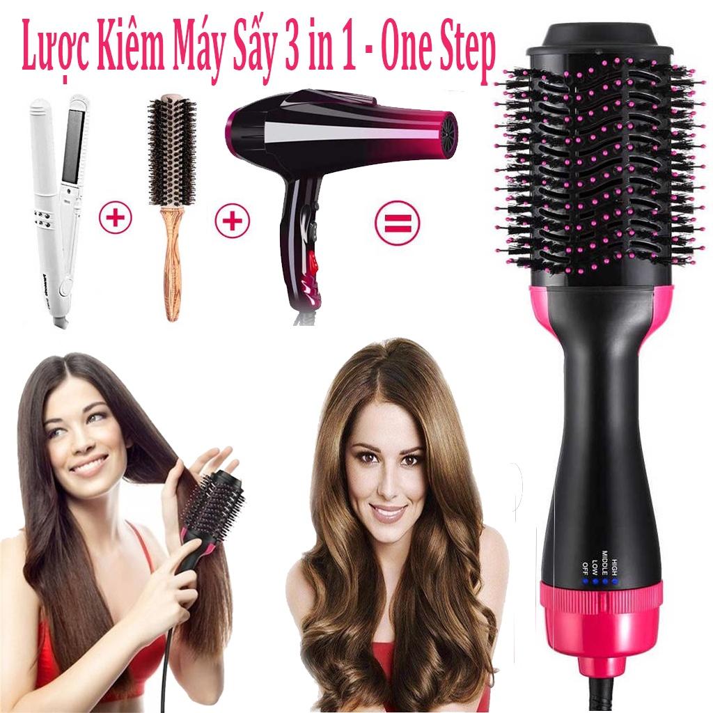Hoả tốc trong ngàyLược điện uốn tóc kiêm máy sấy tóc đa năng 3 in 1 dùng để sấy cụp - tạo phồng tóc