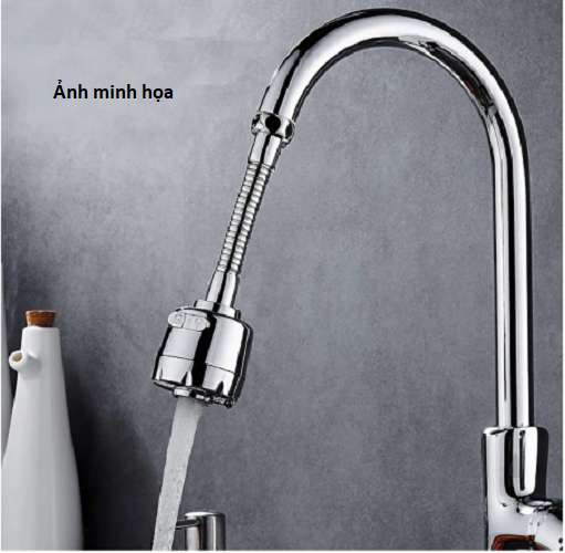 Đầu Vòi Tăng Áp Cao Cấp - Dây Nối Đầu Vòi Nước Tăng Áp- 2 Chế Độ Phun - Kéo Dài - Xoay 360 Độ