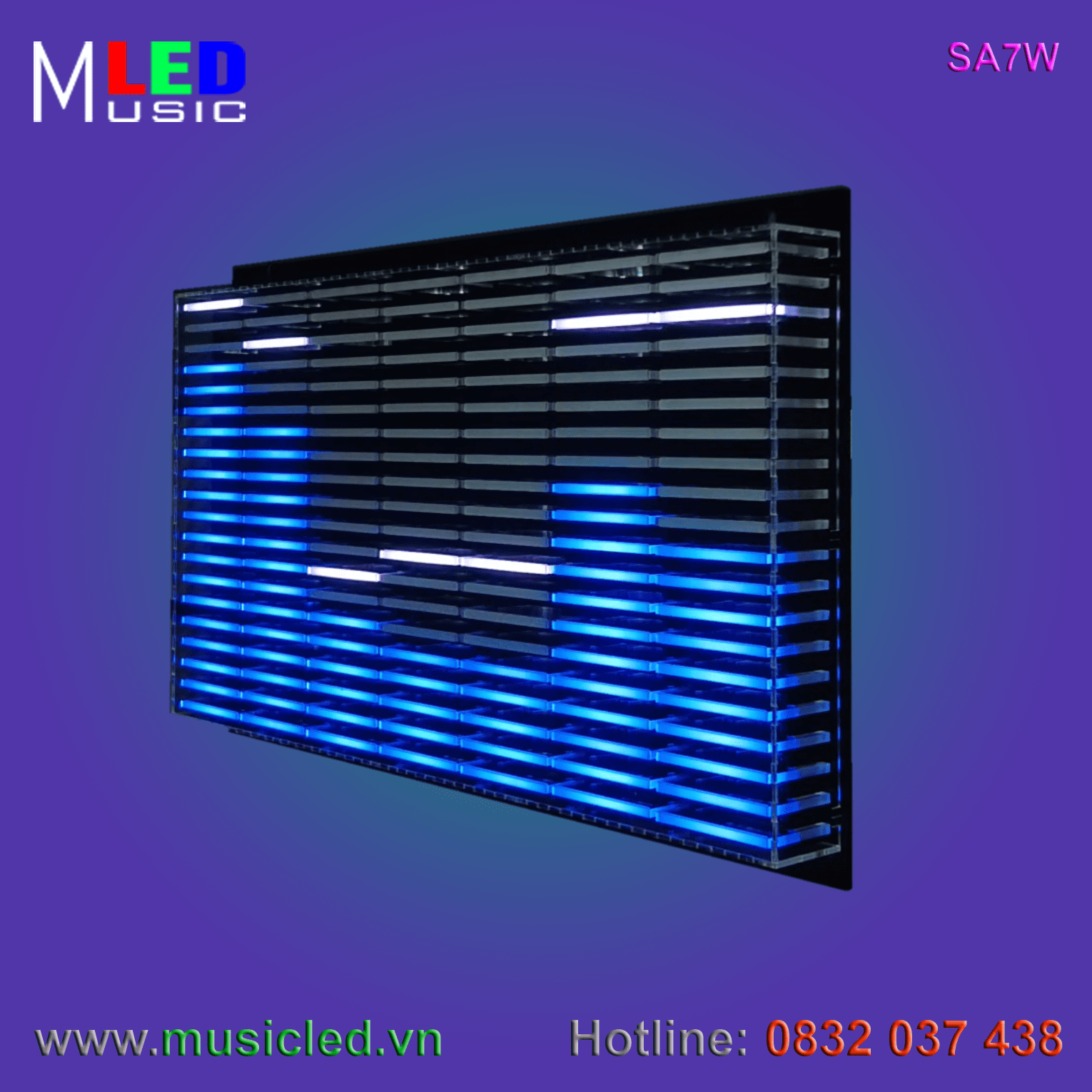 Dàn đèn Music LED nháy theo tần số nhạc 7 cột treo tường
