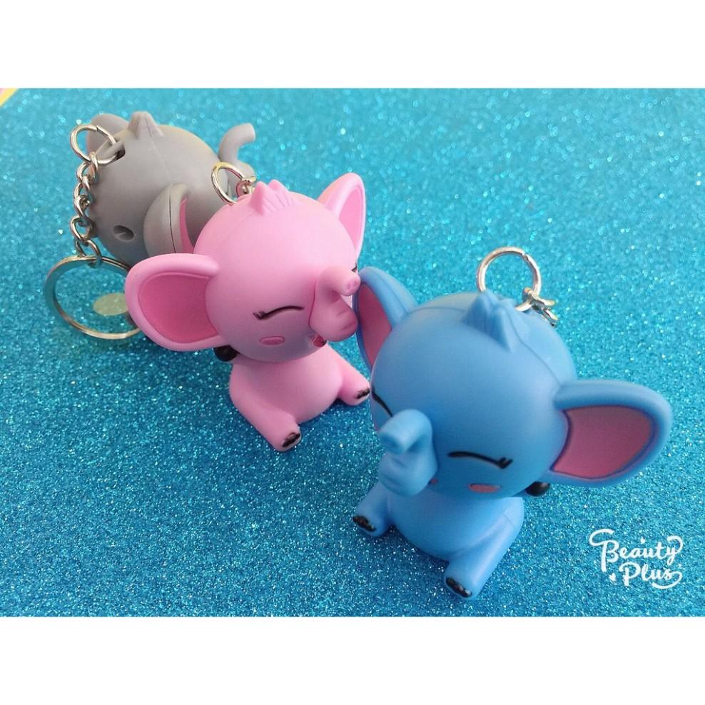 Móc Khóa Hình CHÚ VOI CON Phát Sáng Đèn Led Có Nhạc Có Đèn 3 trong 1 phong cách độc đáo cá tính làm quà tặng