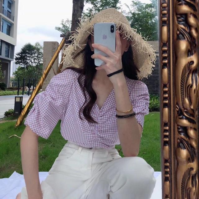 Áo sơ mi nhún ngực