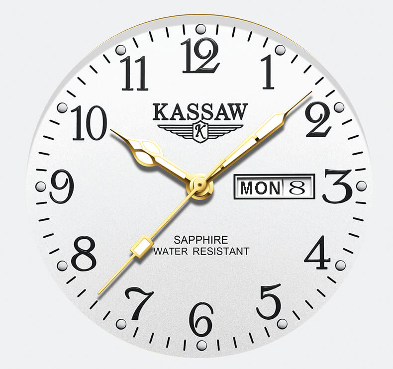 Đồng hồ nam hãng KASSAW K612-1 Kính sapphire ,chống xước,Chống nước 50m ,Bảo hành 24 tháng,dây kim loại ,máy ,Thiết kế đơn giản và sang trọng