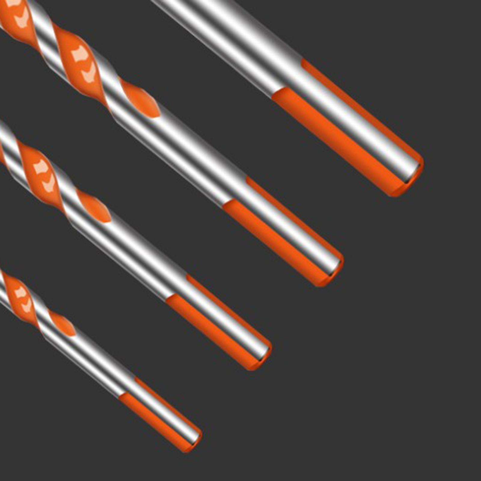 5/7 Pieces Triangle Drill Bit Set Multifunctional Drill Bits Punching Drill Bits Set with Carbide Tip for Tile Concrete Glass Wood, 6/6/8/10/12 mm