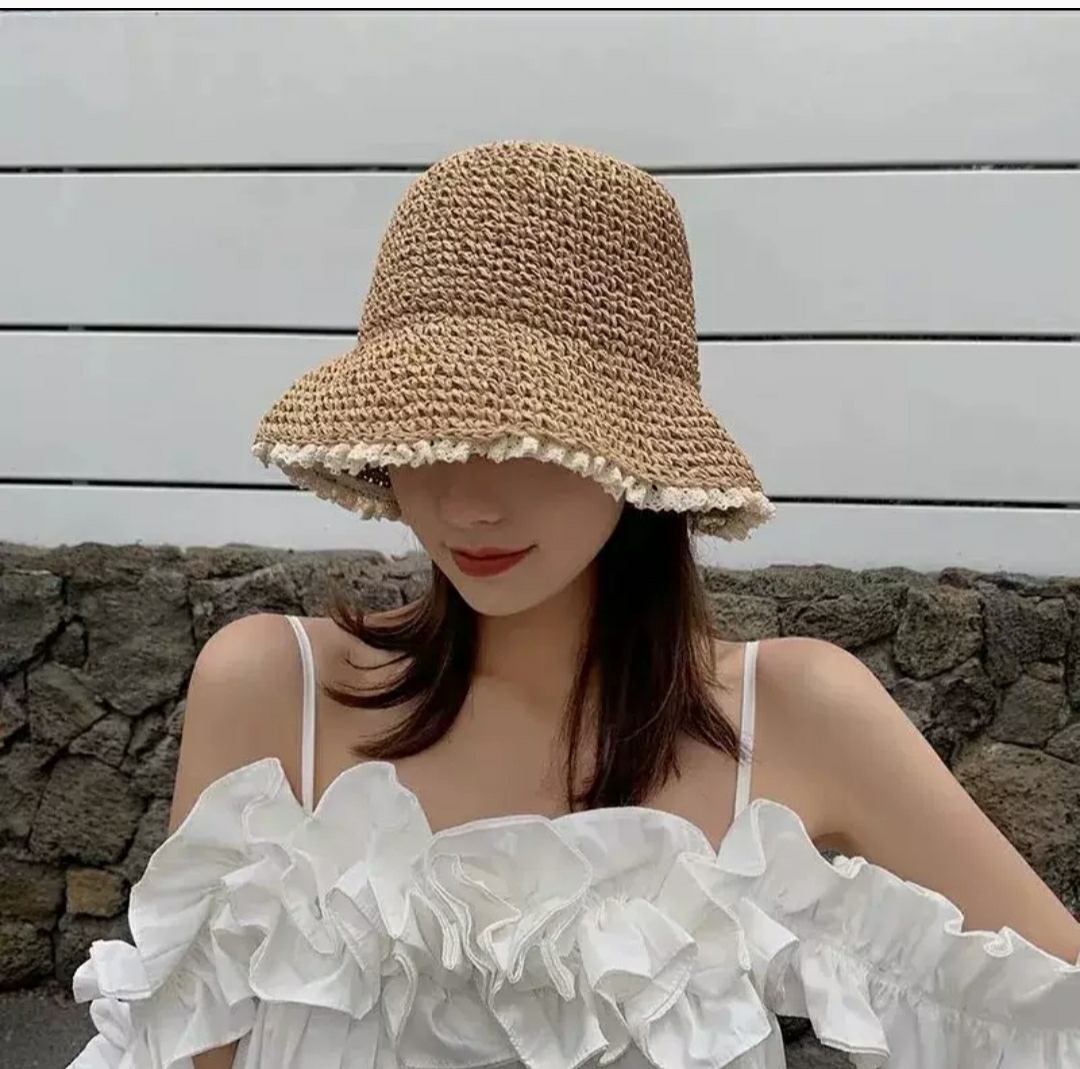 Nón đi biển viền ren mũ cói rộng vành gấp gọn che nắng mẫu mới  #nondibien #murongvanh #nonchongnang #mucoi #nondep  dona250805
