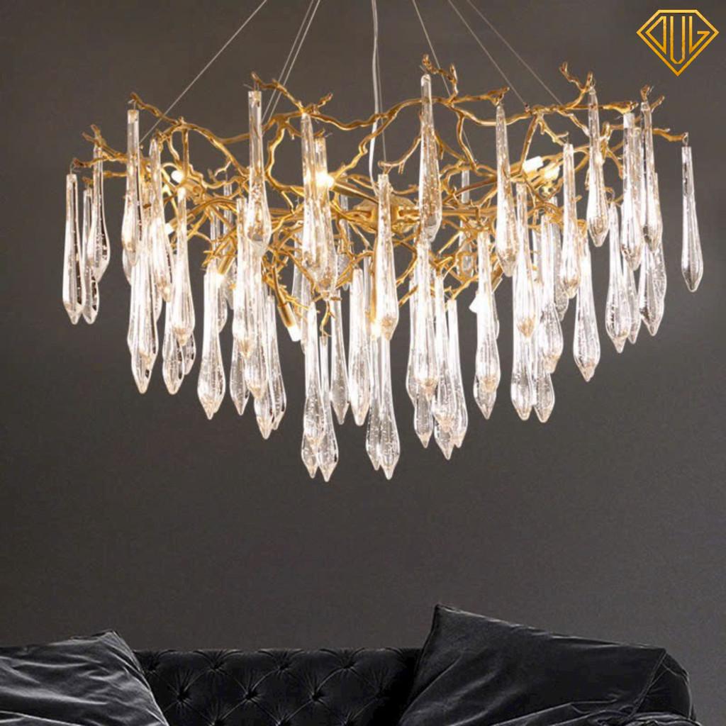 Đèn thả chùm serip nhôm Phale K9 Siêu Sáng, Đèn thả chùm Decor trang trí phòng khách Sang Trọng (Ảnh thật) DVLL