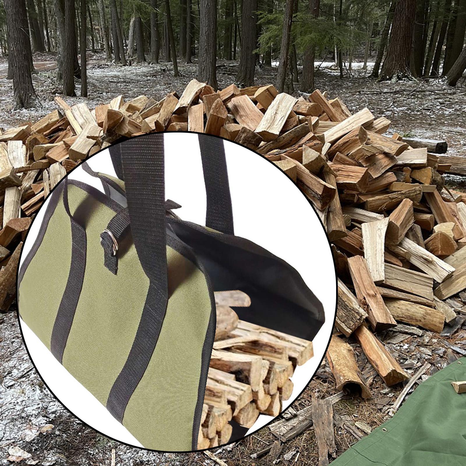 Log Tote Wood Carrying Bag Backpacking Picnic Waterproof Firewood Carrier