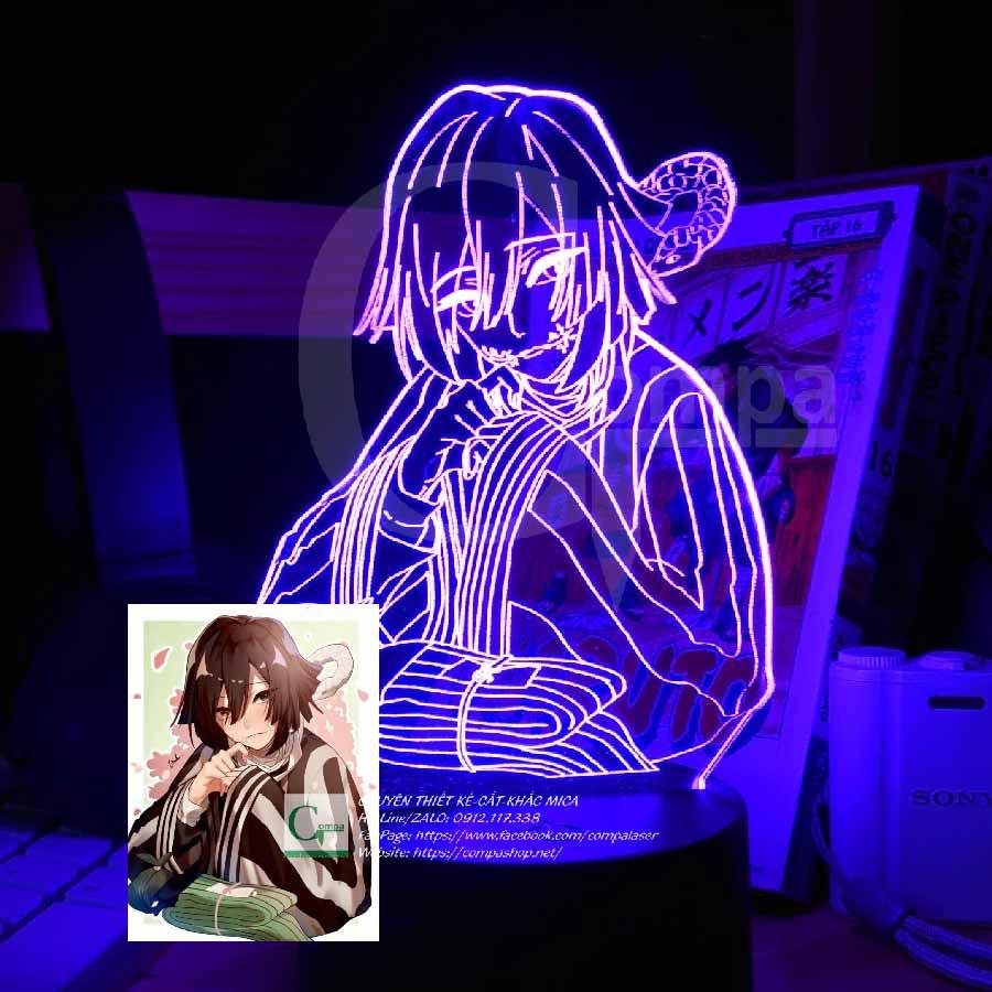Đèn Ngủ Anime LED 3D Kimetsu no Yaiba Iguro Obanai Type 01 AKNY1011 16 màu tùy chỉnh