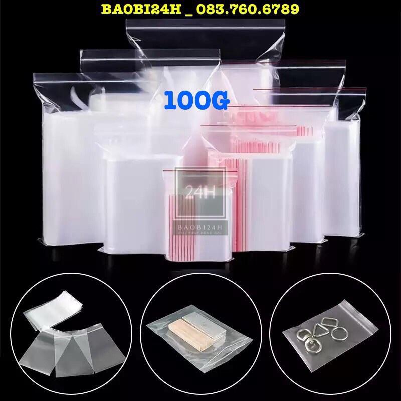 100 GRAM Túi Zip Viền Đỏ. Zip chỉ đỏ dùng để đựng thuốc, phụ kiện, thực phẩm.