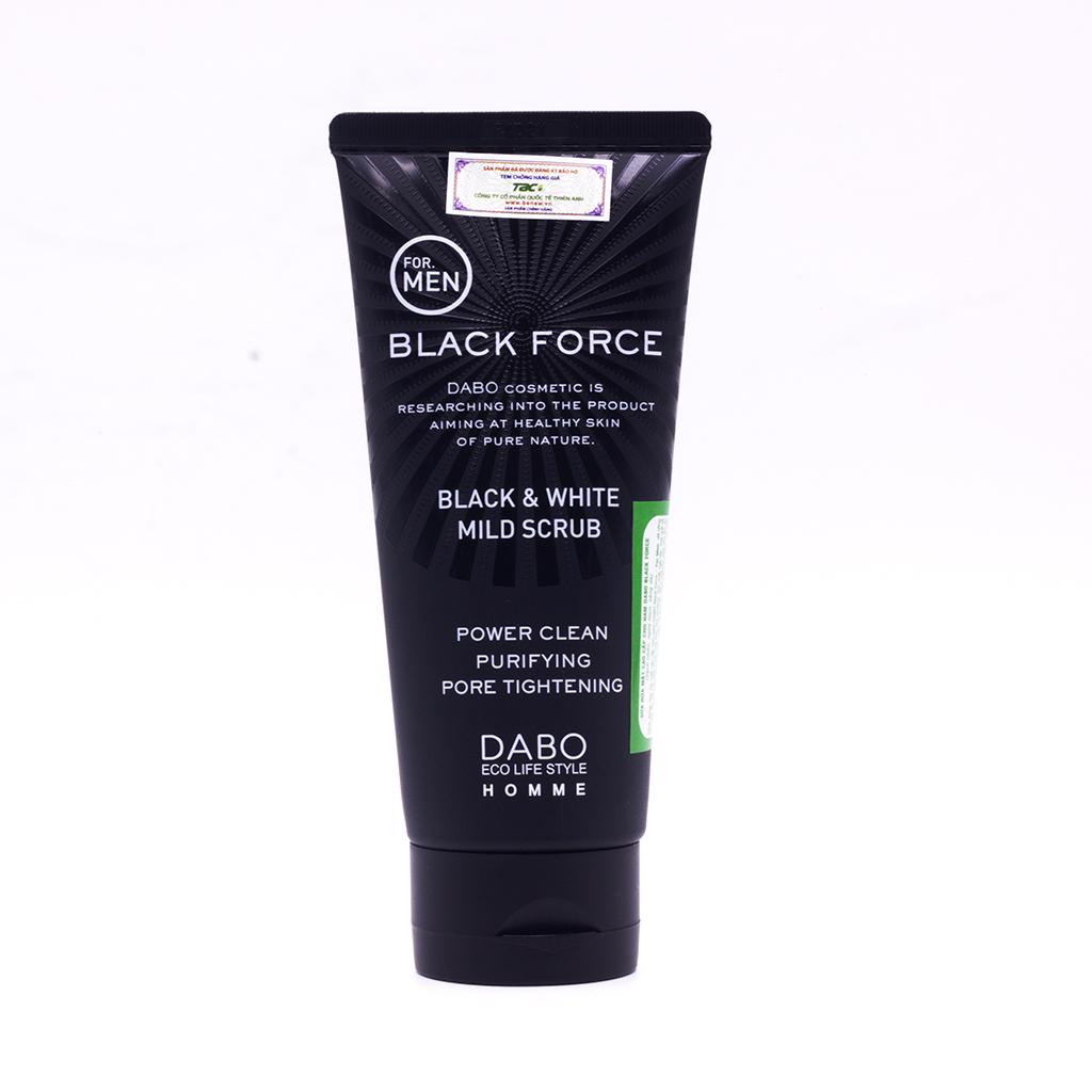 Sữa Rửa Mặt Dành Cho Nam Sạch Nhờn Khử Khuẩn Hàn Quốc Dabo Black Force(120ml) + Dụng Cụ Rửa Mặt Hàn Quốc Cao Cấp  Silicon– Hàng Chính Hãng