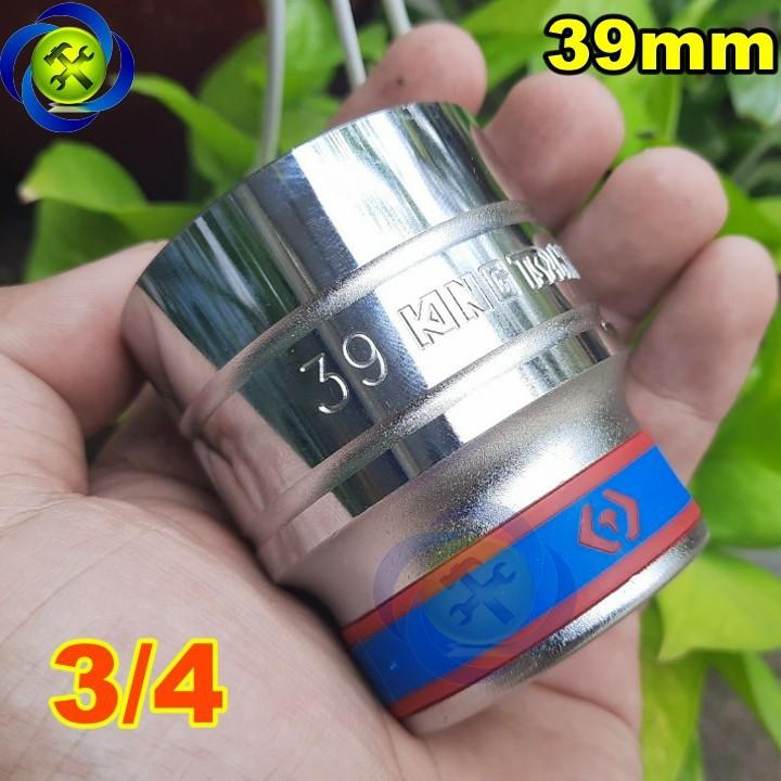 Tuýp 39mm loại 3/4 Kingtony 633539M loại ngắn 6 cạnh màu trắng