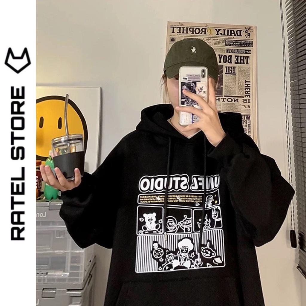 Áo Hoodie Nỉ Bông Nam Nữ Unfl Studio Ulzzang Unisex Form Rộng