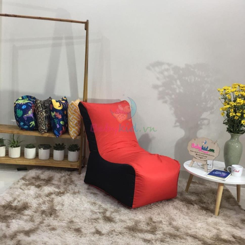 Ghế xốp sofa đỏ đen kaki, có xốp, size 60x70x70cm