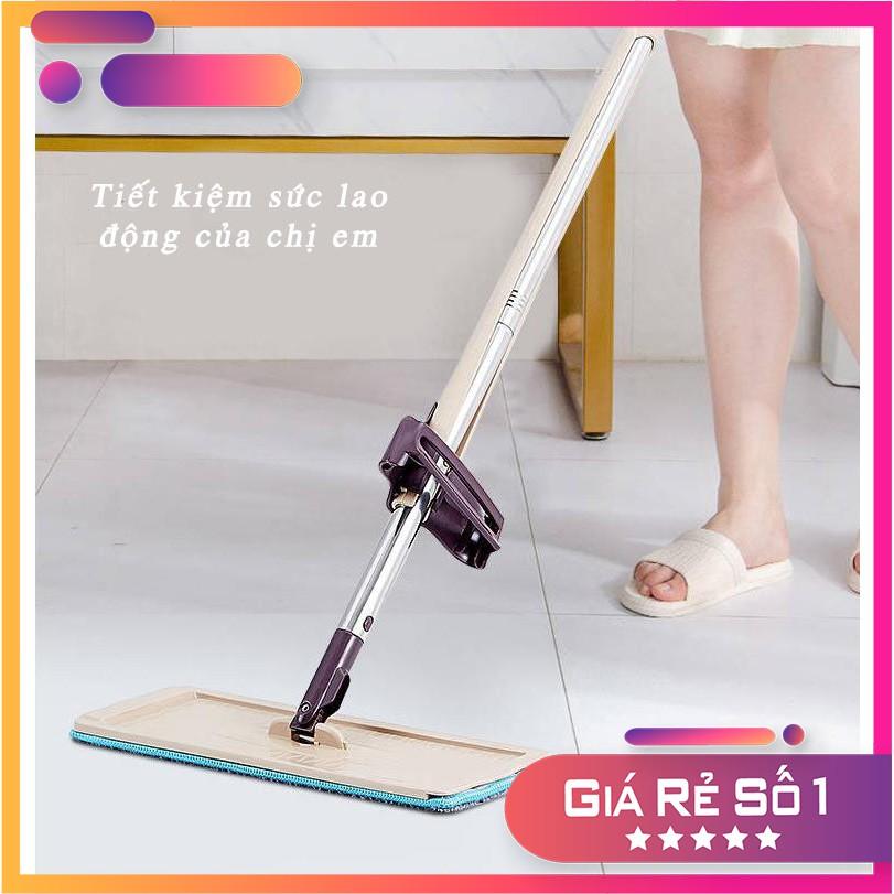 Cây lau nhà tự vắt FREESHIPCây lau nhà thông minh Spin Mop xoay 360 độ - Tặng 1 bông lau - Cây lau nhà giá rẻ