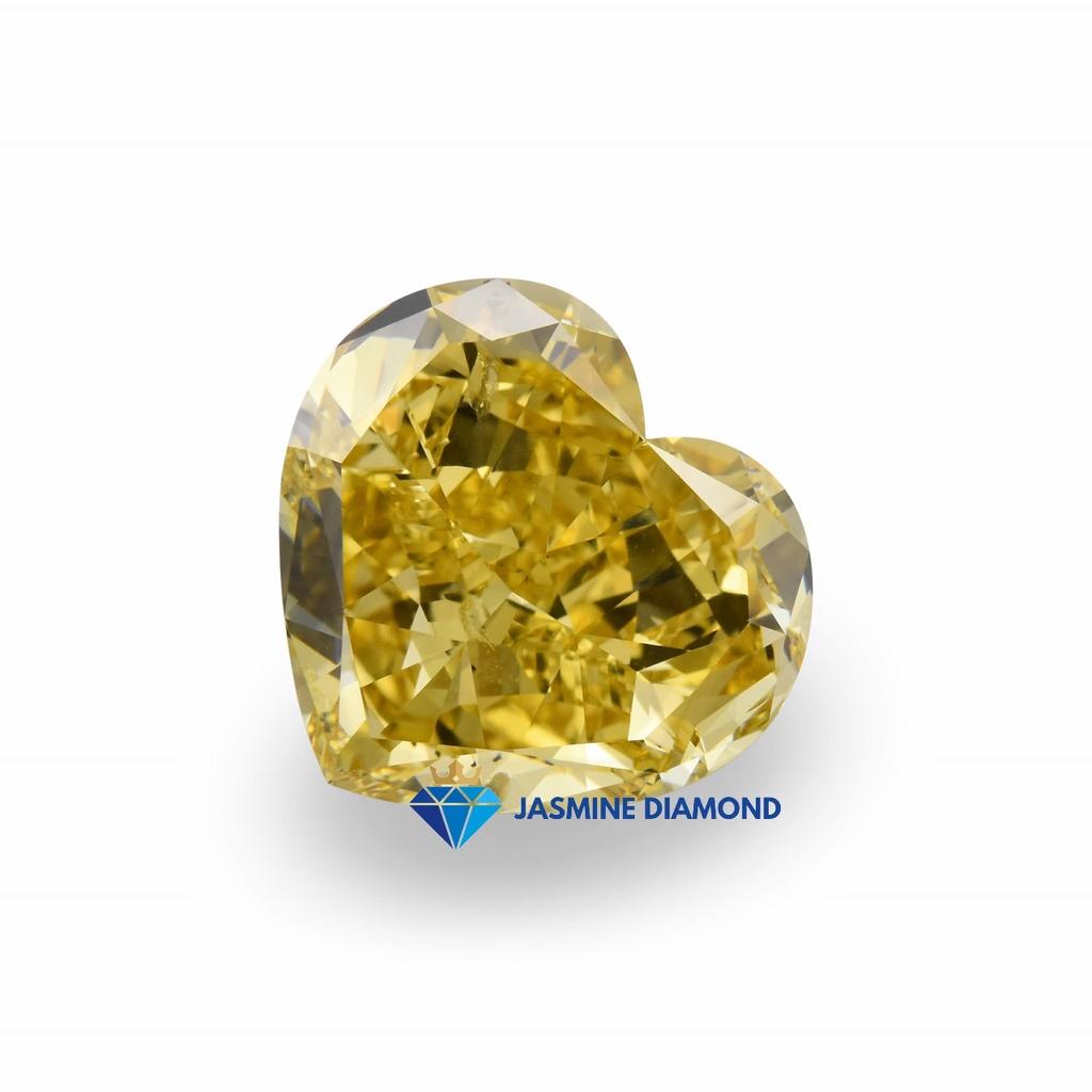 Kim cương nhân tạo Mỹ Moissanite giác cắt Heart vàng vivid