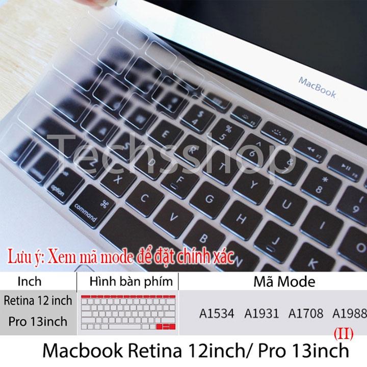 Miếng Lót Bàn Phím Dành Cho Macbook Air Pro Retina 13/15 Inch Chống Nước Chống Bụi Bẩn