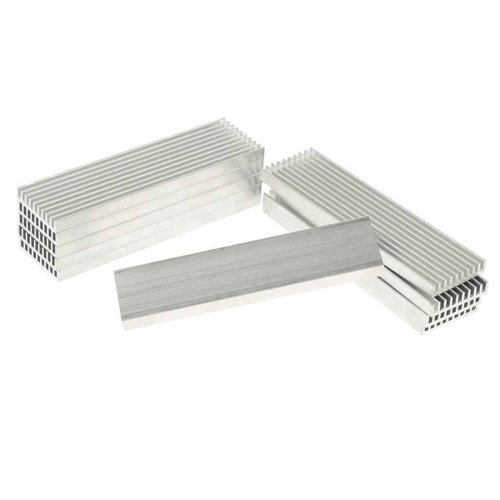 Phép Màu Sáng 10 x Tản Nhiệt Nhôm 100x28x6mm Tản Nhiệt Lái Xe Mát Tản Nhiệt Trắng