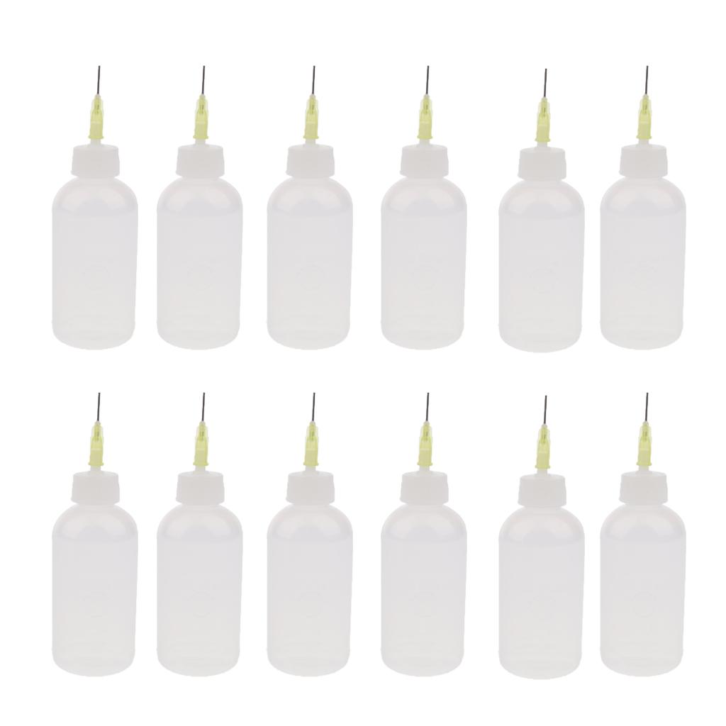 Keo Applicator Chai Đầu Kim Lỏng Ống Nhỏ Giọt Làm Đầy Chai 50 Ml -12 Miếng