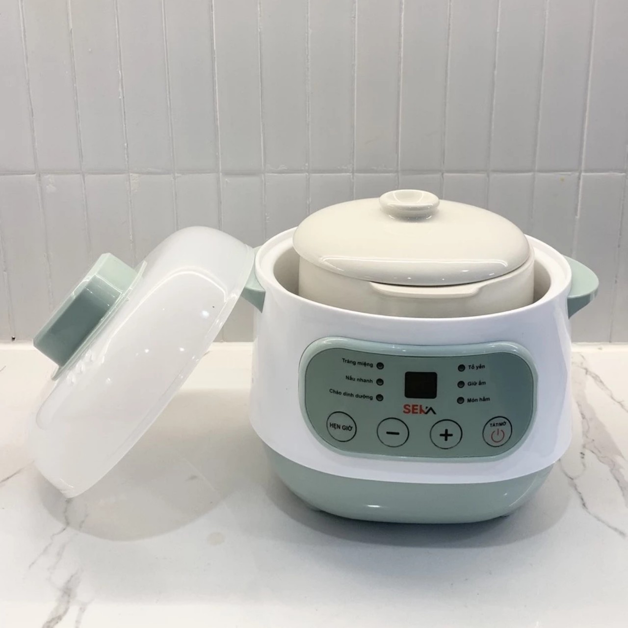 Nồi Nấu Cháo Chậm, Chưng Yến - Nồi Hầm Cách Thủy Đa Năng Dung Tích 1L Dễ Sử Dụng