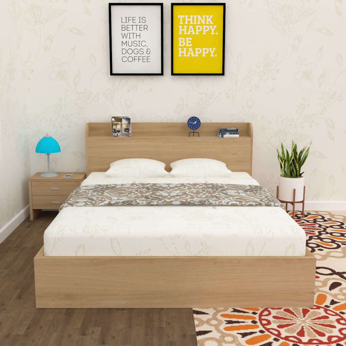 Giường Hộp Cao Cấp Có 2 Hộc Kéo FINE FG174 Kích thước 1m4 Thiết kế sang trọng