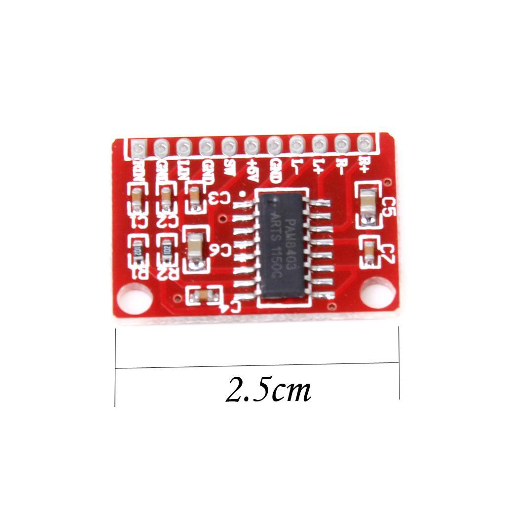 8- 1pc 2 Channel 3W PAM8403 Audio Amplifier Board 5V USB Power