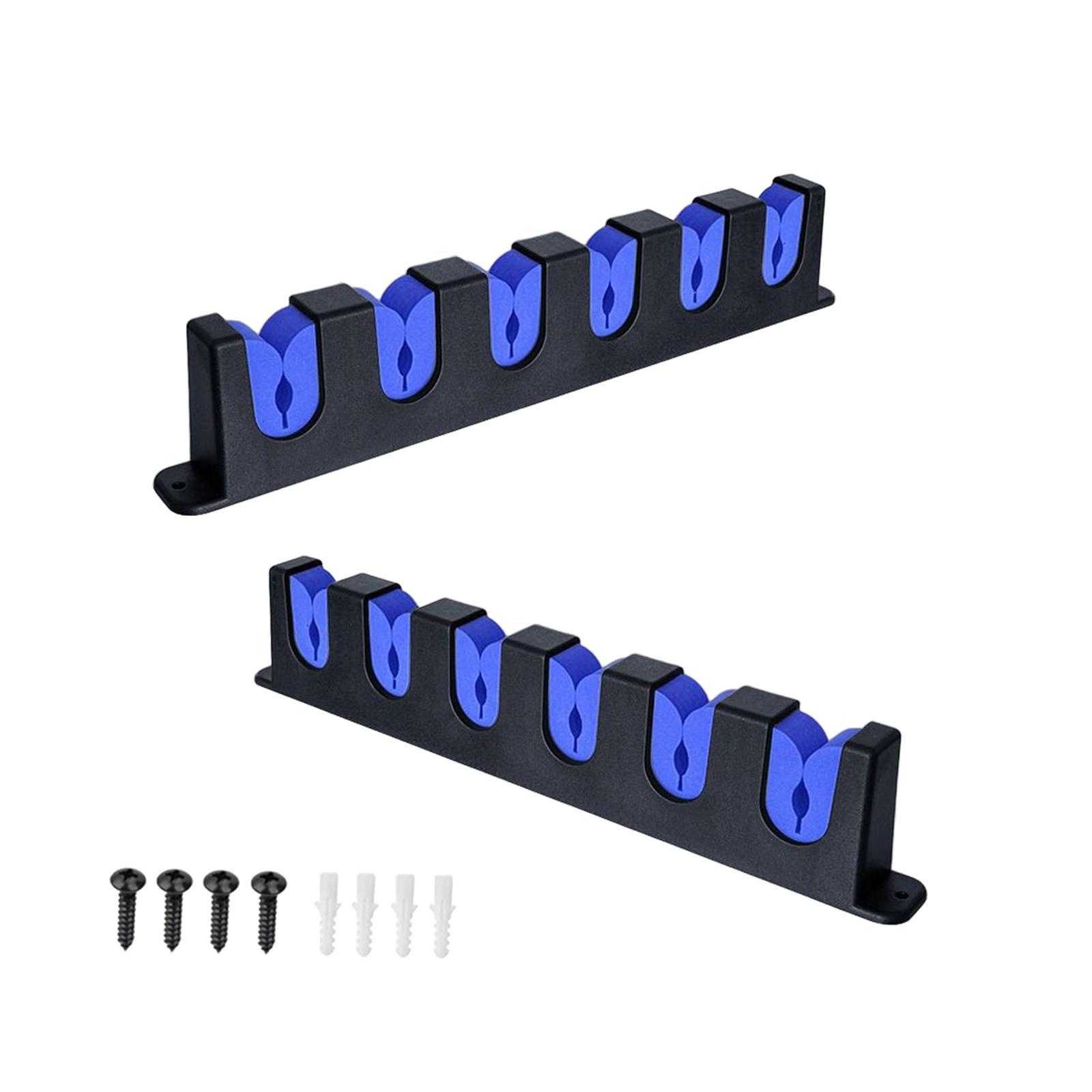 2 Pieces Fishing Rod Holder Support Organizer 6-Rod Rod Stand Fishing Rod Holder Stand Kit Wall Mount
