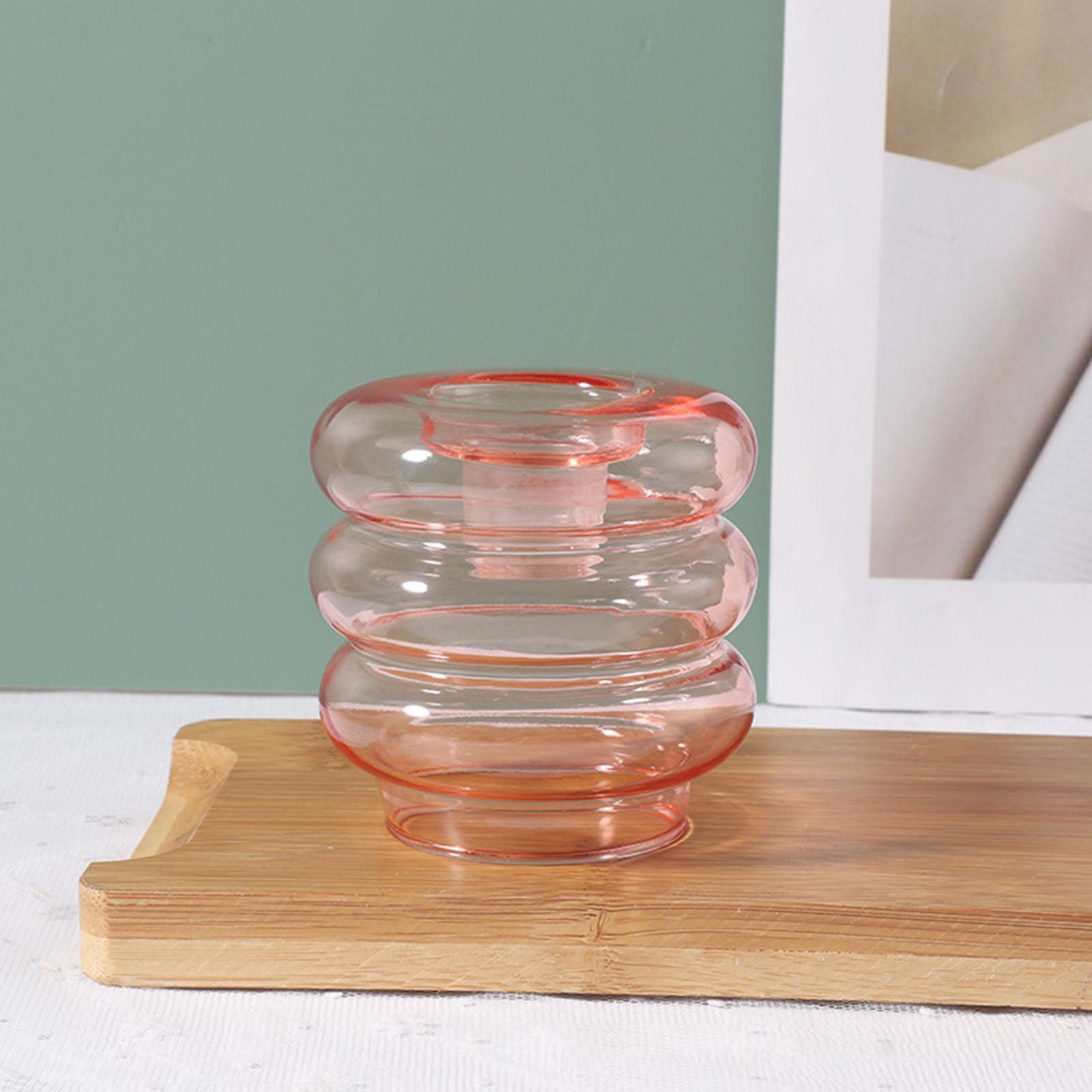 Pillar Glass Candle Holder, Romantic for Decor Dining Table Party Home