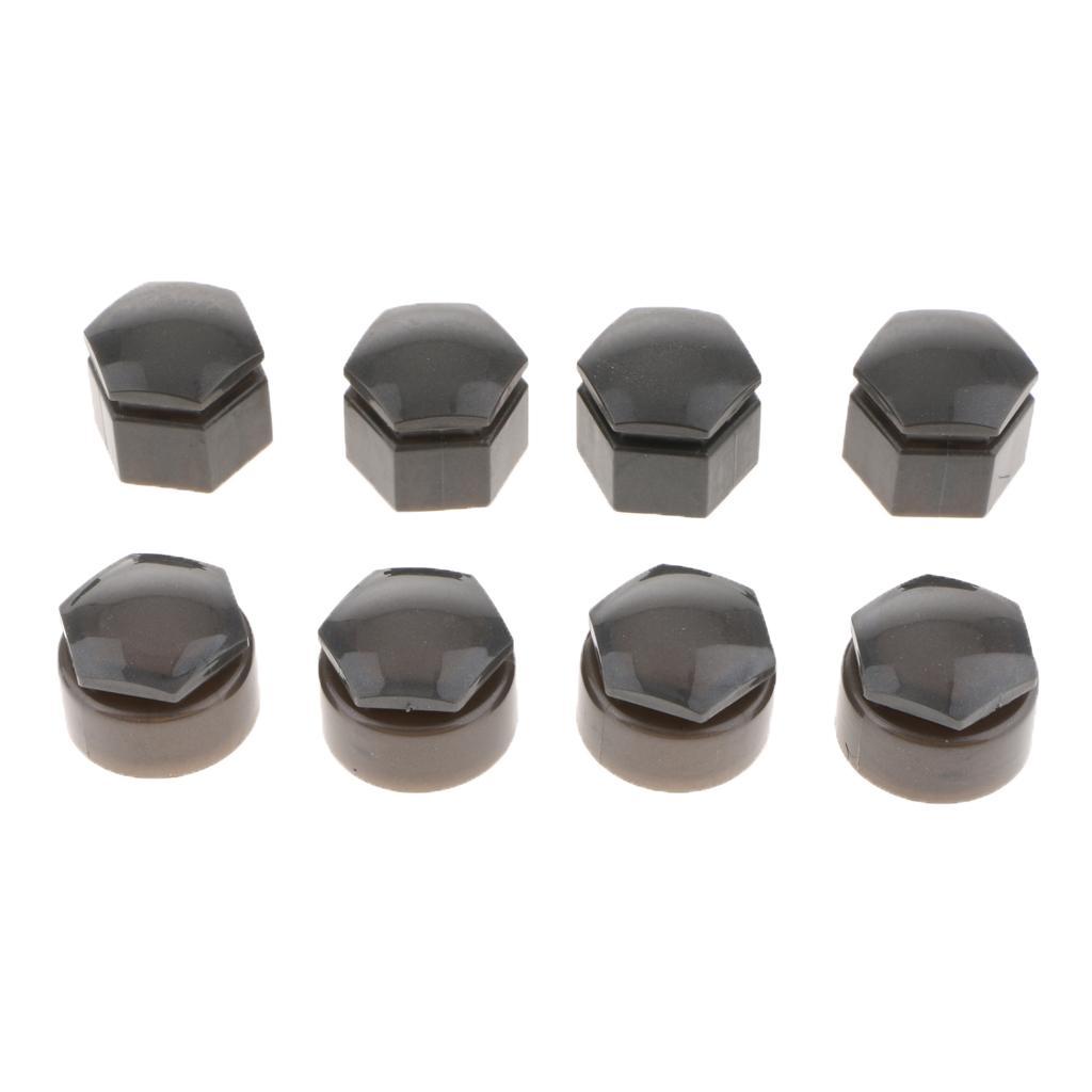 40PCS 22mm Car Hub Screw  Wheel Nut Lug Dust Cover Caps  Gray