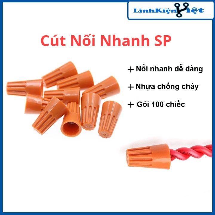 Cút nối dây điện nhanh SP loại dày dặn chịu tải tốt (gói 100chiếc)