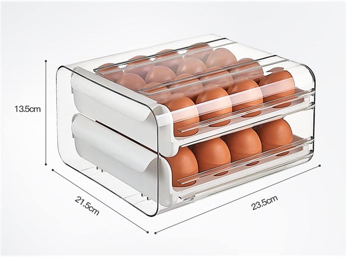 Hộp Đựng Trứng Khay Đựng Trứng Bằng Nhựa Khay Đựng Trứng Cho Ngăn Kéo Tủ Lạnh Hộp Đựng Trứng Dụng Cụ Tổ Chức Tủ Lạnh Thích Hợp Cho Tủ Lạnh, Bộ Đồ Ăn, Tủ Bếp, Cắm Trại