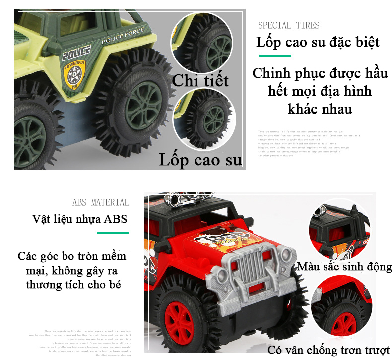 Đồ chơi mô hình xe Jeep KAVY chạy pin nhựa nguyên sinh an toàn, chạy rất nhanh và khỏe