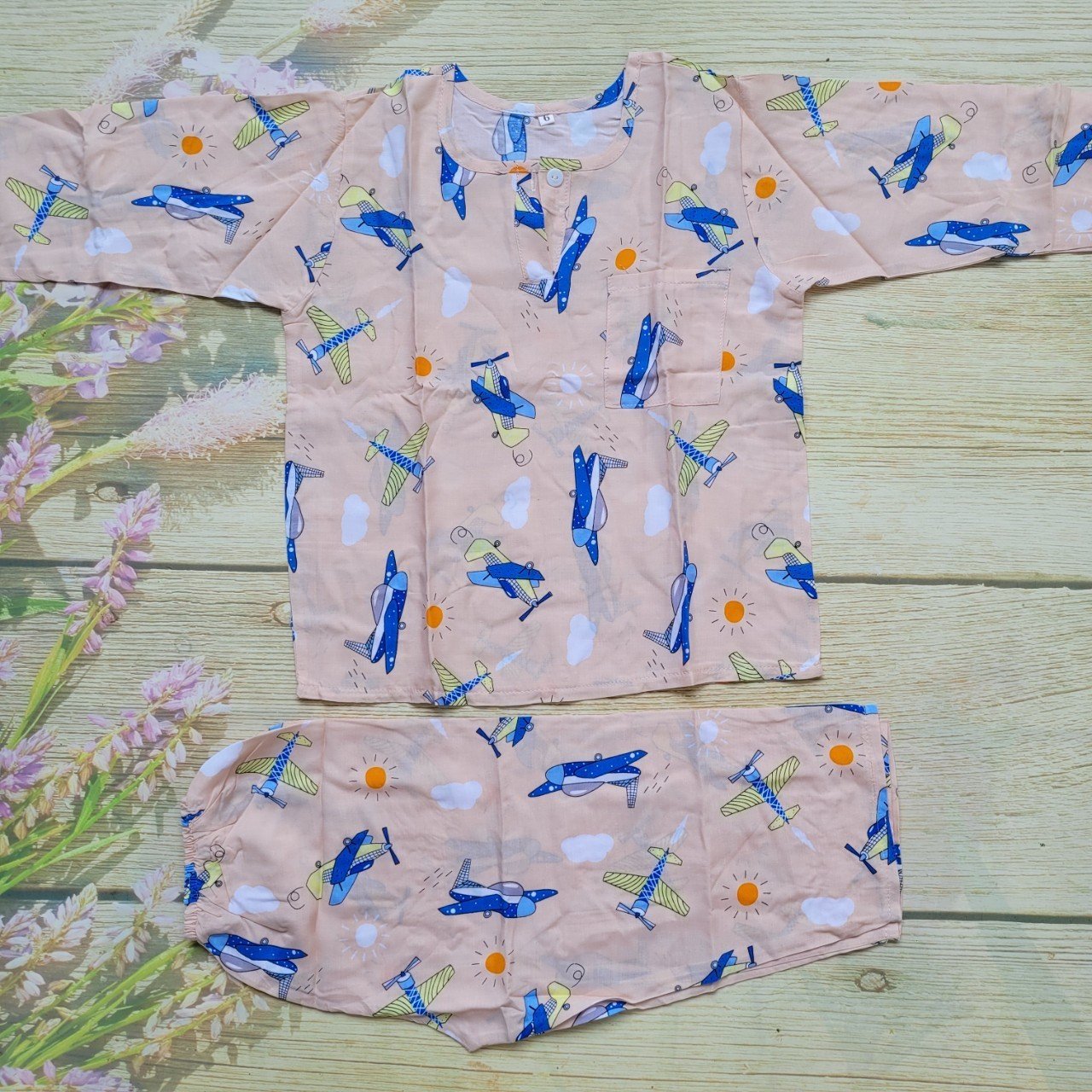 ĐỒ BỘ TOLE LANH TAY DÀI CHO BÉ TRAI SIZE 6