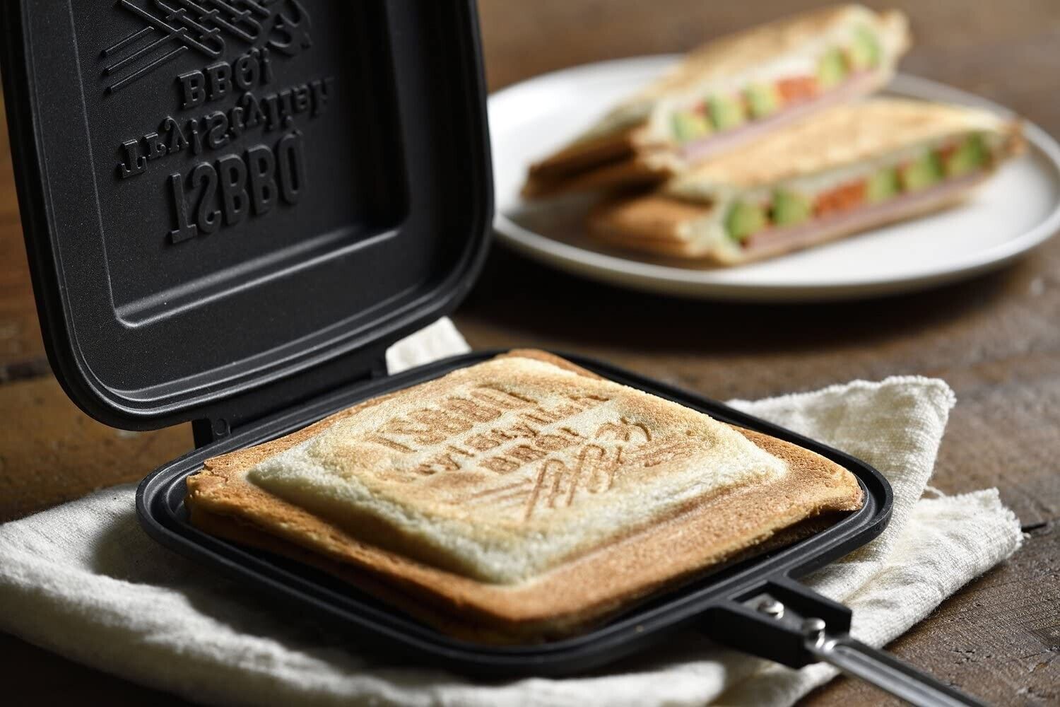 Kẹp Nướng Bánh SandWich Nhật Bản TSBBQ-004 & IH TSBBQ-021 Màu Đen