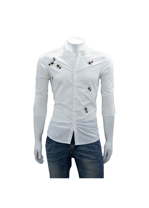 Áo Sơ Mi Nam thêu họa tiết fasshion