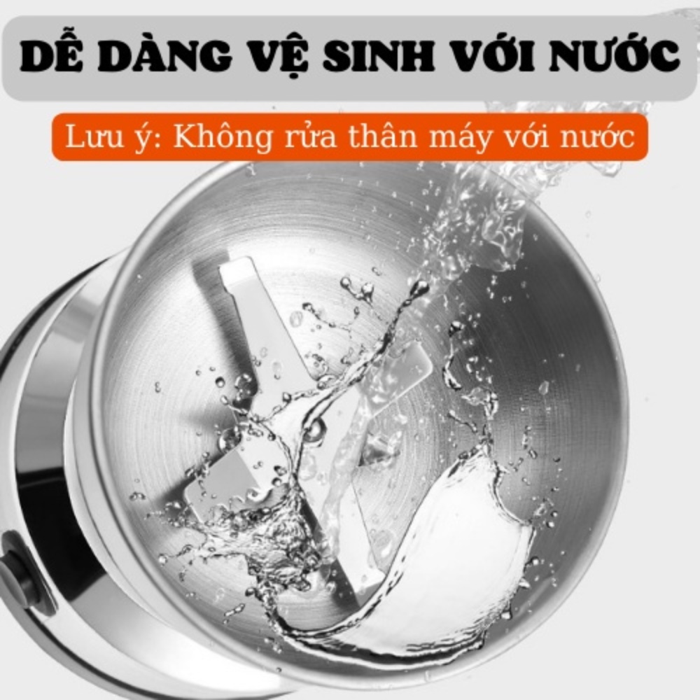 Máy xay hạt khô, xay bột, gia vị cà phê đa năng, công suất 300w, 6 lưỡi dao cực bén, chất liệu cối inox, bảo hành 12 tháng - FOOD - Hàng chính hãng DoDoDios